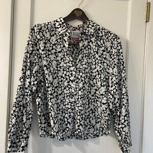 SCOTCH & SODA Flower and Anchor AlloverBalloon Sleeve Shirt Women's Size 34 (XS)